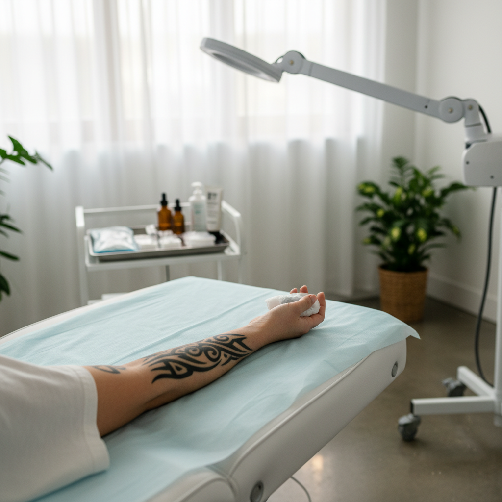 Huidverzorging na tatoeageverwijdering